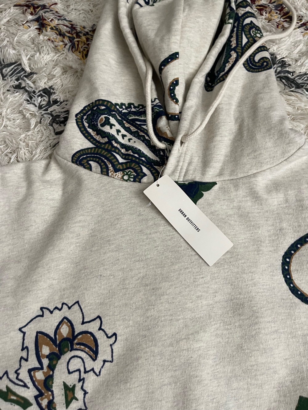 Women’s Urban Outfitters Paisley Print Hoodie Sweatshirt Size Medium - Picture 3 of 5